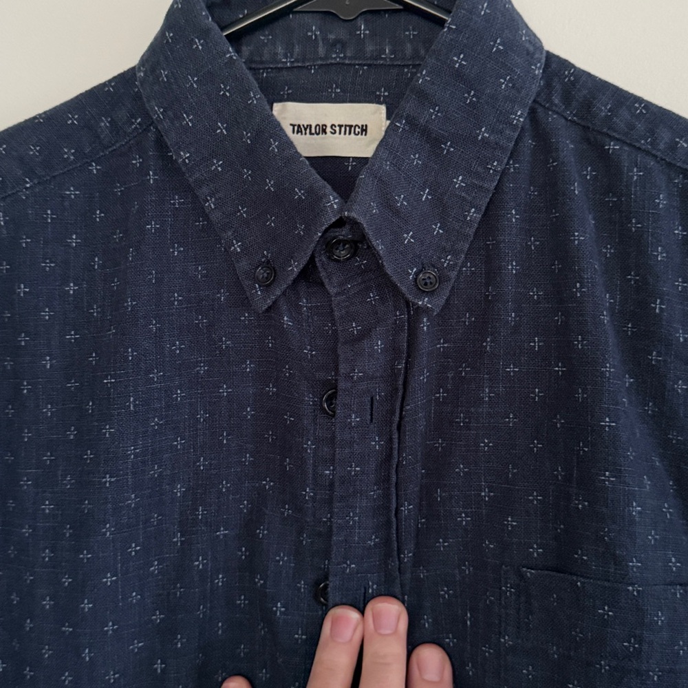 Taylor Stitch Dark Blue Casual Shirt